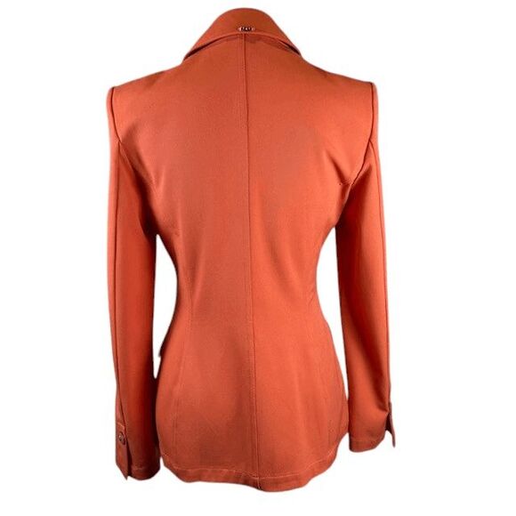 St. John Sport Clementine Stretch Twill Blazer Gold-tone Buttons Size Small - Picture 3 of 15